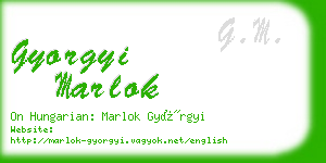 gyorgyi marlok business card